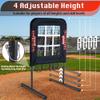 9 Hole Pitching Net with Strike Zone, Baseball Pitching Target, Softball Pitching Net, Portable Pitcher Training Equipment Height AdjustableBlack Pro view 3