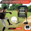9 Hole Pitching Net with Strike Zone, Baseball Pitching Target, Softball Pitching Net, Portable Pitcher Training Equipment Height AdjustableBlack Pro view 4