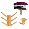 LISS The Sun Rack - Premium Wood Surfboard Wall Mount Rack Display, Ski, Snowboard Holder for 3 Boards for Garage & Home Storage with Built-In Drawer & Hooks for Longboards Shortboards, Wakeboards