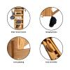 LISS The Sun Rack - Premium Wood Surfboard Wall Mount Rack Display, Ski, Snowboard Holder for 3 Boards for Garage & Home Storage with Built-In Drawer & Hooks for Longboards Shortboards, Wakeboards view 4