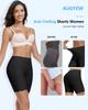 AugYew Slip Shorts for Under Dresses Women Soft Seamless Anti Chafing Boyshorts Cooling Panties for Under Skirts,Black,XXL view 4