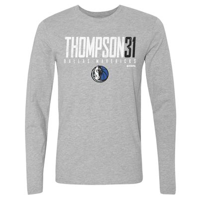 500 LEVEL Klay Thompson Dallas Mavericks Long Sleeve Shirt - Klay Thompson Dallas Mavericks Elite WHT (Heather Gray, XX-Large)