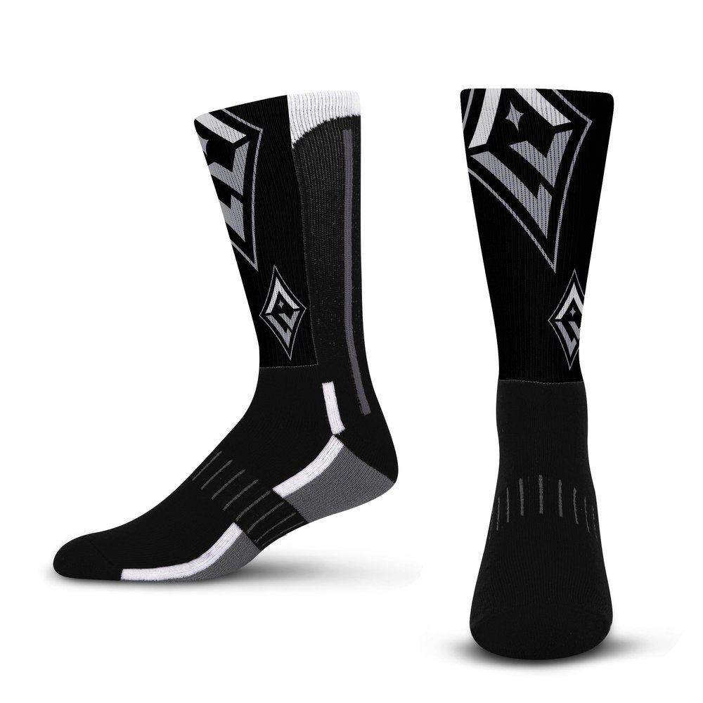 For Bare Feet WNBA LAS VEGAS ACES Zoom II Crew Sock Size Medium