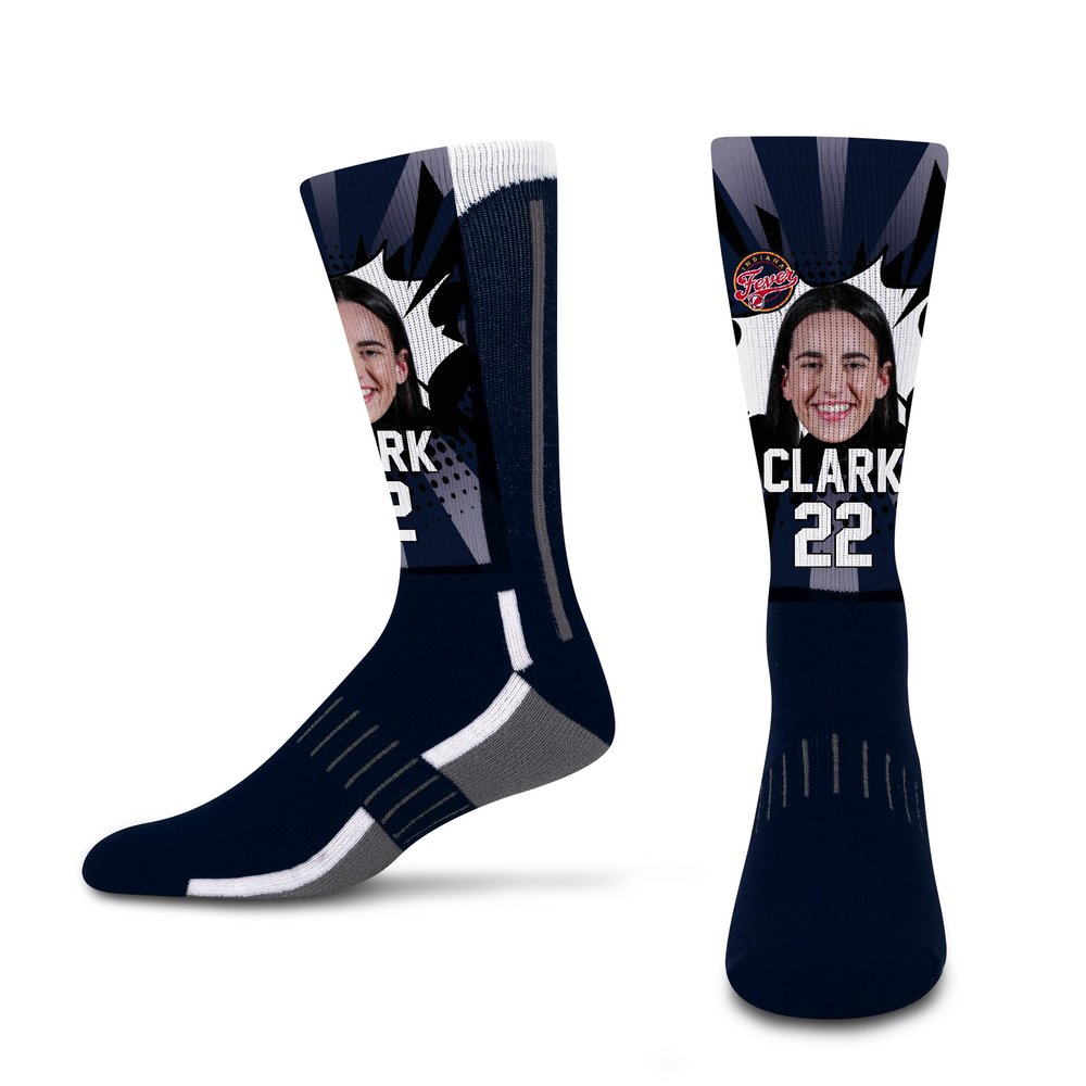 For Bare Feet WNBA CAITLIN CLARK KA-POW! Player Socks Size Medium