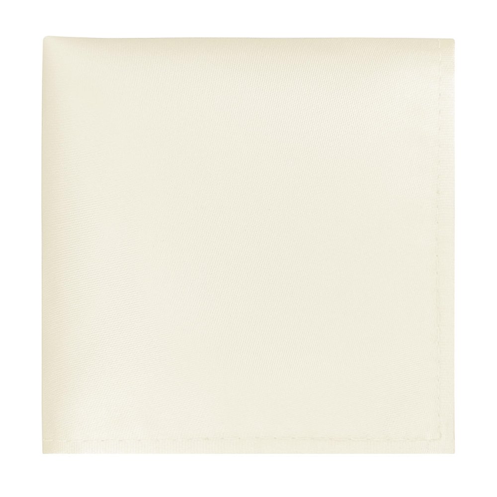 BEWDIO Satin Pocket Squares for Men, Solid Beige Boys Handkerchiefs for Wedding Party (62-02M)