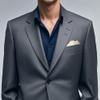 BEWDIO Satin Pocket Squares for Men, Solid Beige Boys Handkerchiefs for Wedding Party (62-02M) view 3