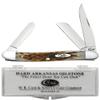 Case XX WR Pocket Knife Medium Stockman, Amber Bone Handle, Carbon Steel Blades, Length Closed: 3 5/8 Inches W/Sharpening Stone