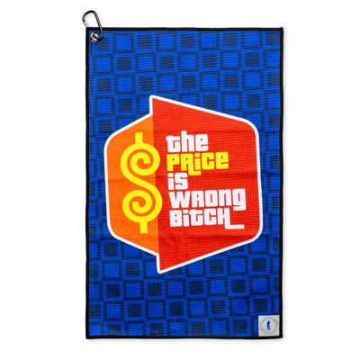 U Suck at Golf Funny Golf Towel for Bag - Super Absorbent Microfiber, Quick-Dry, Waffle Texture & Unique Design Prints to Stand Out on Golf Course | The Price is Wrong Towel - 25" x 15"
