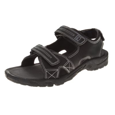 Avalanche Mens Open Toe Sandals Adjustable Strap - Waterproof Fisherman Sandal Summer Beach Water shoe - Black (size 8 Adults)