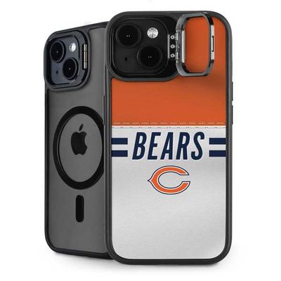 Skinit Kickstand Phone Case Compatible with iPhone 14 Plus - Officially Licensed NFL Chicago Bears White Striped Design