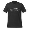 1966 Miura Tshirt for Italian Classic Sportscar Owners Drivers Automotive Tee Dark Grey Heather view 1