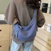 Nylon Crescent Crossbody Shoulder Bag, Luna Adjustable Strap, Multi-Pocket Zipper Purse, Lightweight Sling, Casual Hobo for Women and Men (Blue) view 2