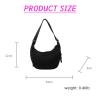 Nylon Crescent Crossbody Shoulder Bag, Luna Adjustable Strap, Multi-Pocket Zipper Purse, Lightweight Sling, Casual Hobo for Women and Men (Blue) view 3