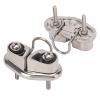 Pilates Equipment .08.04.0 Boat Cam Cleat with Wire Leading 316 Stainless Steel Mirror Polished for 10mm Rope Rustproof Sailboat view 2