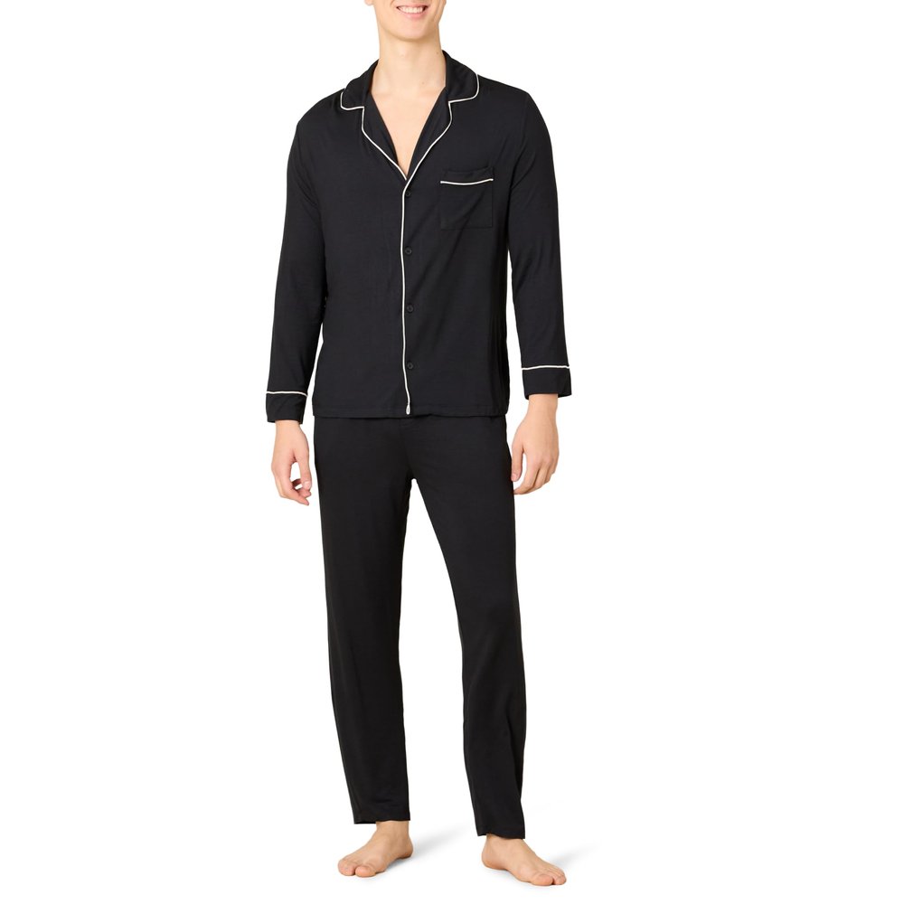 Amazon Essentials x Sofia Grainge Men's Pajama Set, Black, XX-Large