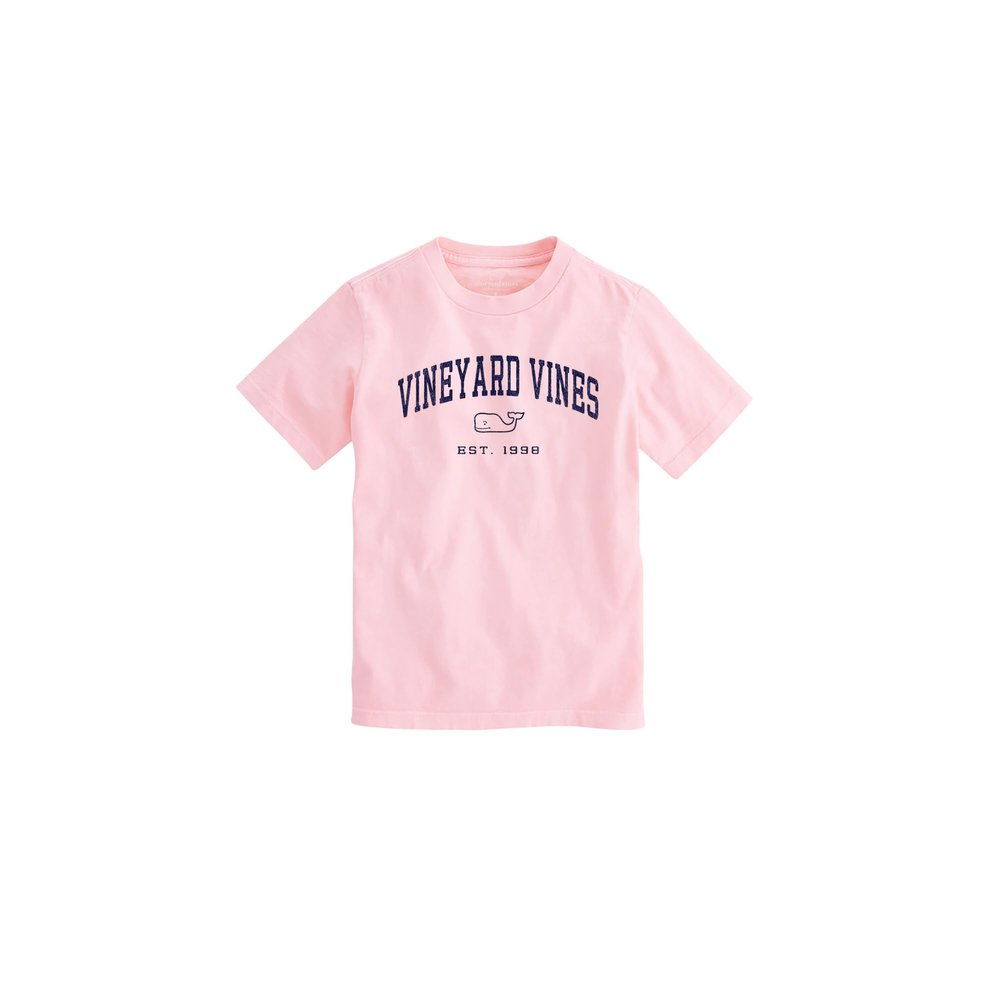 Vineyard Vines Boys' Heritage Wash Short-Sleeve Tee, Flamingo, Small