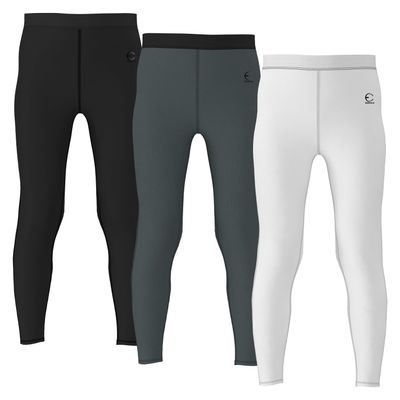 Essenclo Boys Compression Pants Leggings Tights Youth Athletic 3 Piece Base Layer Gear for Kids Sports, Football, Soccer - E2300 - BGW - 3-4