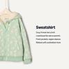 Amazon Essentials x Sofia Grainge Unisex Babies' Zip Hoodie Sweatshirt, Pale Green Rabbits, 18 Months view 3