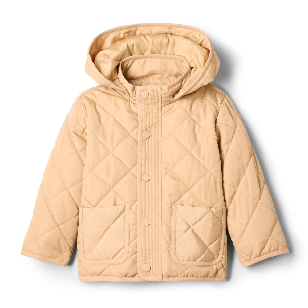 Amazon Essentials x Sofia Grainge Unisex Babies' Midweight Field Jacket with Hood, Tan, 12 Months