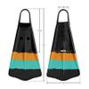 Voit Long Floating Rubber Fins, Duck Feet Fins, Comfortable Swimming Fins for Men & Women, Great for Swim Training, Snorkeling & More Size L (7-8) Black, Orange & Teal view 3