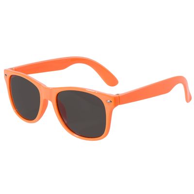 Kids Sunglasses with UV400 Protection - Lightweight, Flexible Frames - Shatter-Resistant Lenses (Gloss Orange, Smoke)