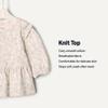 Amazon Essentials x Sofia Grainge Baby Girls' 3/4 Sleeve Knit Top, Pack of 2, Ivory/Sketch Floral, 6-9 Months view 3