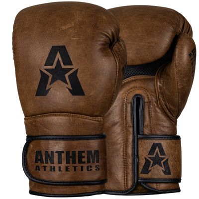 Anthem Athletics Stormbringer Full Grain Leather Boxing Gloves 16 oz Men & Women Muay Thai Gloves Kickboxing Gloves Available As 12 oz 14 oz or 16 oz Boxing Gloves - Vintage Caramel - 14 oz.
