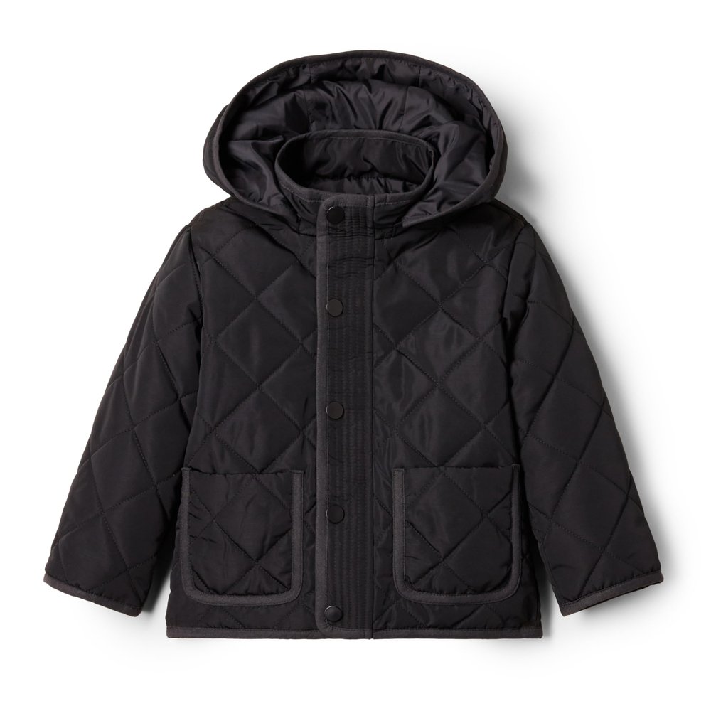 Amazon Essentials x Sofia Grainge Unisex Toddlers' Hooded Insulated Midweight Field Jacket, Black, 4T