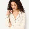 Amazon Essentials x Sofia Grainge Women's Stretch Modal Long-Sleeve and Full-Length Bottom Pajama Set, Ivory, X-Large view 2