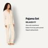 Amazon Essentials x Sofia Grainge Women's Stretch Modal Long-Sleeve and Full-Length Bottom Pajama Set, Ivory, X-Large view 3