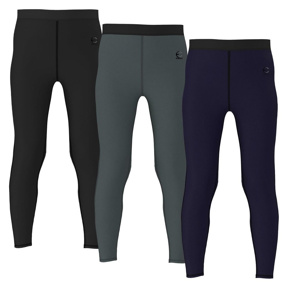 Essenclo Boys Compression Pants Leggings Tights 3-Piece Set, BGN, 9-10