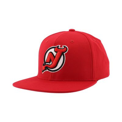 New Jersey Devils NHL Officially Licensed Adjustable Snapback Hat Flat Bill Z11 Icon Team Color