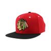 Chicago Blackhawks NHL Officially Licensed Adjustable Snapback Hat Flat Bill Z11 Icon Two Color view 1