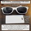 Kids Sunglasses with UV400 Protection - Lightweight Frames - Shatter-Resistant Lenses (Gloss Blue, Smoke) view 2