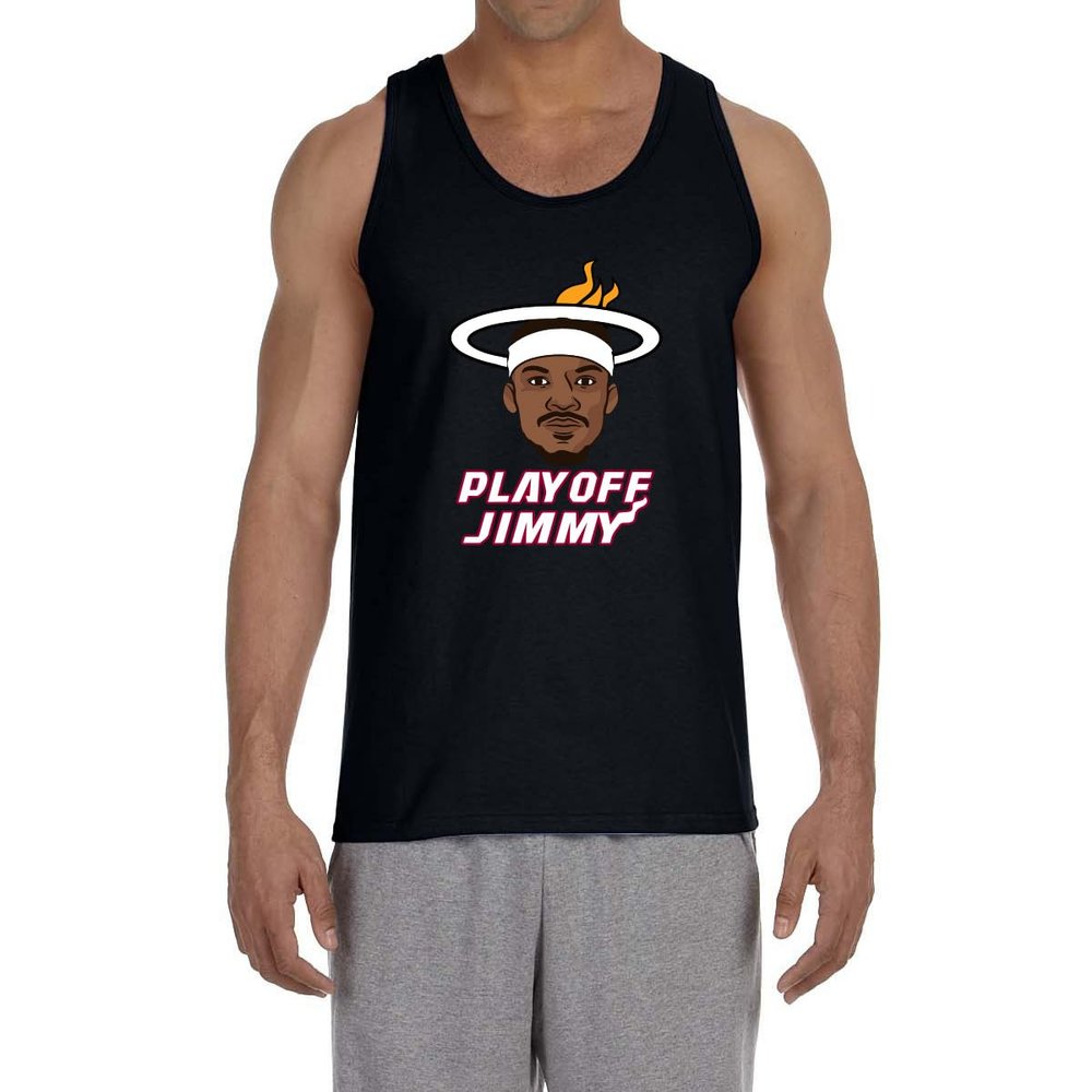 Tenacious Tops Black Playoff Jimmy Butler Logo Tank Top Adult XL