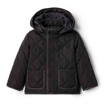 Amazon Essentials x Sofia Grainge Unisex Babies' Midweight Field Jacket with Hood, Black, 12 Months