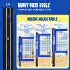 Outdoor Portable Volleyball Net Set with Adjustable Height Steel Poles, Volleyball, Anti-sag Winch System, Pump, Boundary Line, and Carry Bag for Backyard, Beach, Lawn view 3