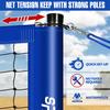 Outdoor Portable Volleyball Net Set with Adjustable Height Steel Poles, Volleyball, Anti-sag Winch System, Pump, Boundary Line, and Carry Bag for Backyard, Beach, Lawn view 4