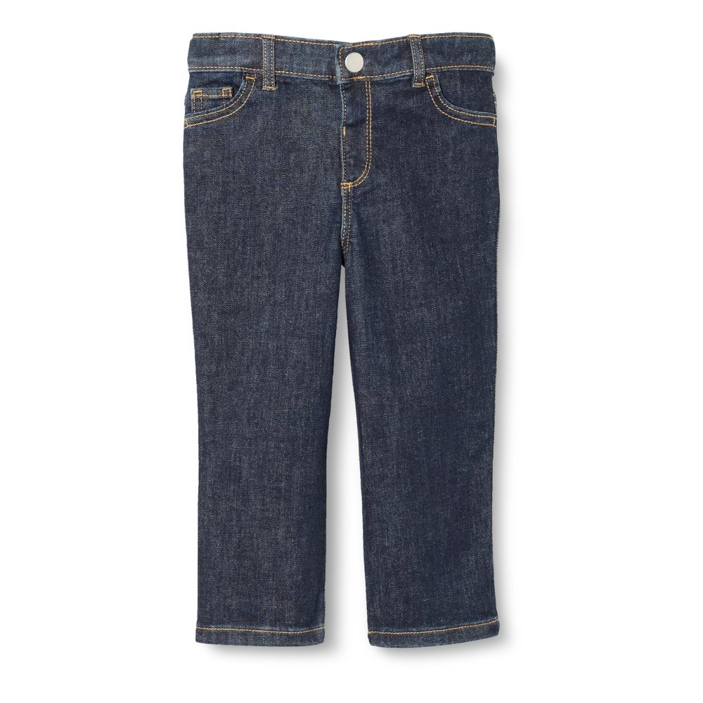 Amazon Essentials x Sofia Grainge Baby Boys' Straight Fit Jeans, Dark Indigo Wash, 18 Months