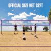 32FT Outdoor Portable Volleyball Net Set, Adjustable Height & Winch view 2