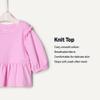 Amazon Essentials x Sofia Grainge Baby Girls' 3/4 Sleeve Knit Top, Pack of 2, Pink/Small Ladybugs, Newborn view 3