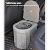 Portable Camping Toilet, Foldable Toilet for Adults, with Thick Black Garbage Bag for Outdoor Emergency, Waterproof Luggable Loo, Hiking(Blue) view 2