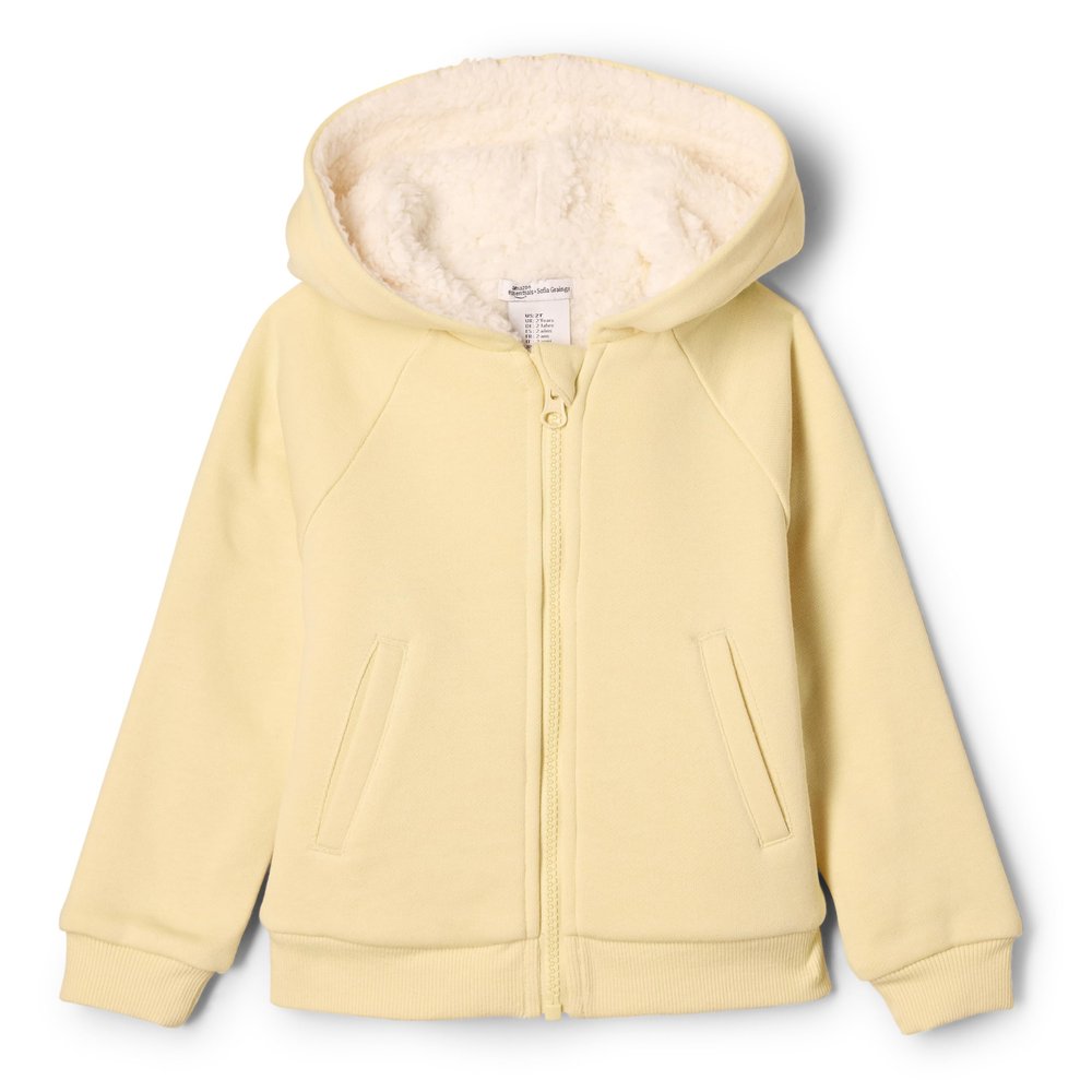 Amazon Essentials x Sofia Grainge Unisex Babies' Zip Hoodie Sweatshirt, Butter Yellow, 2T