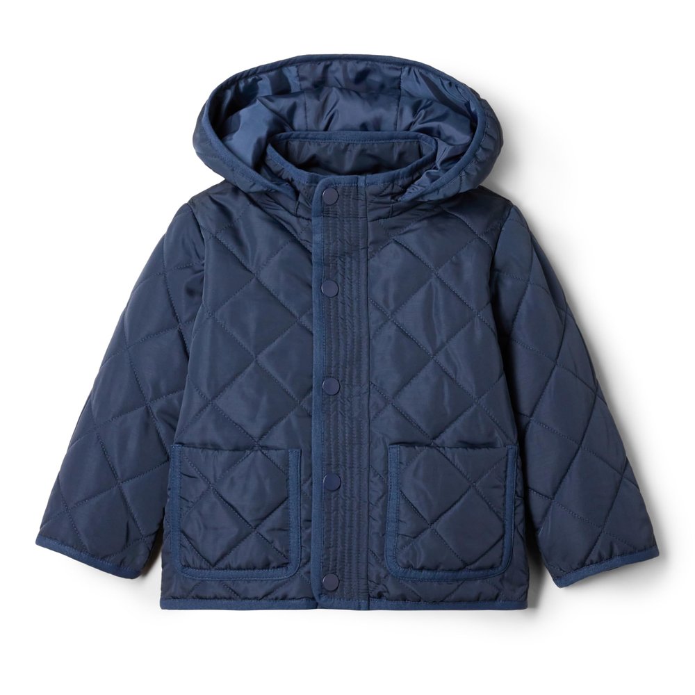 Amazon Essentials x Sofia Grainge Unisex Toddlers' Midweight Field Jacket with Hood, Dark Navy, 3T