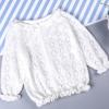 Boys Girls Toddler Cardigan Sweater Fall Winter Solid Color Hollow Knitted Jacket Party Birthday (White, 4-5 Years) view 2