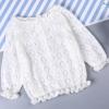 Boys Girls Toddler Cardigan Sweater Fall Winter Solid Color Hollow Knitted Jacket Party Birthday (White, 4-5 Years) view 3