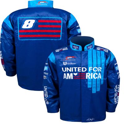 Checkered Flag Sports Dale Earnhardt Jr. #8 NASCAR United for America Uniform Racing Jacket (US, Alpha, 3X-Large, Regular, Regular, Navy)