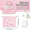 RUDONG M 4 Pack Satin Dust Bags for Handbag, Silky Dust Cover Bags with Drawstring, Pink Purse Dust Bags for Storage, Travel Pouch Clothes Shoes view 4