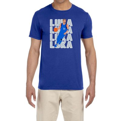Blue Luka Doncic Text Pic T-Shirt Youth XL