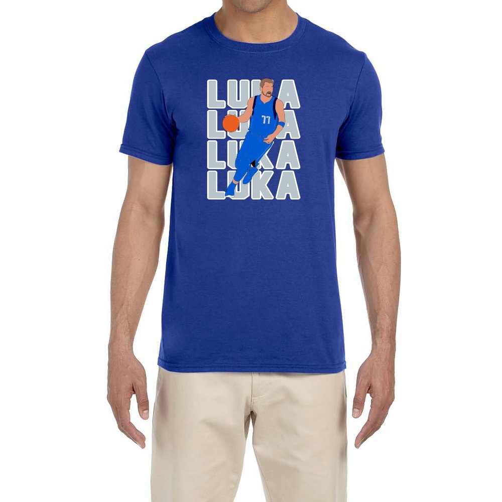 Blue Luka Doncic Text Pic T-Shirt Youth XL